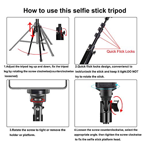 image for lifelimit Selfie Stick Tripod 54 Inch Wireless Remote Portable Extenda