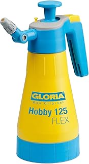 GLORIA Drucksprüher Hobby 125 FLEX | Gartenspritze | Handsprüher | 1,25 L Füllinhalt | Mit Gelenkdüse und 360°-Sprühfunktion | Über-Kopf-Sprühen