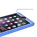MoKo Case Fit iPad Mini 3/2/1, Silicone + Black Hard Polycarbonate Protector with Foldable Stand Cover Case Compatible with Mini 3, Mini 2 and Mini (2012 1st gen), BLUE (Will not fit iPad Mini 4)