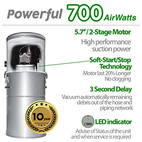 OVO Heavy Duty Powerful Central Vacuum System, Filtration (with or