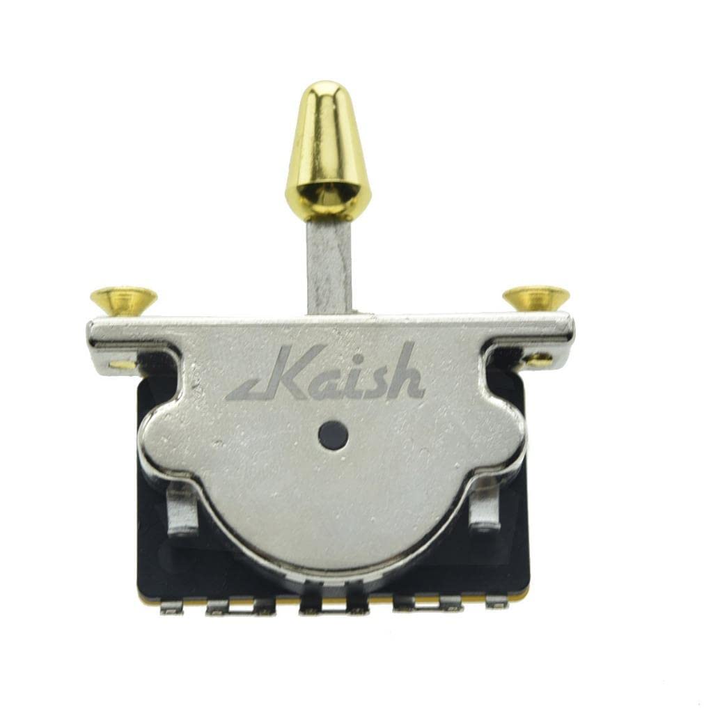 Heavy Duty 3 Way Guitar Pickup Lever Switch Pickup Selector Switch for Strat Tele with Plastic Gold Tip — image 1