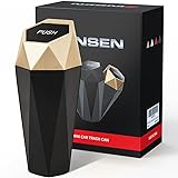 SINSEN Car Trash Can with Lid, Truck Garbage Bin
