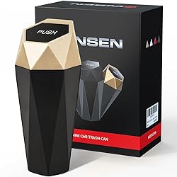 SINSEN Car Trash Can with Lid, Truck Garbage Bin