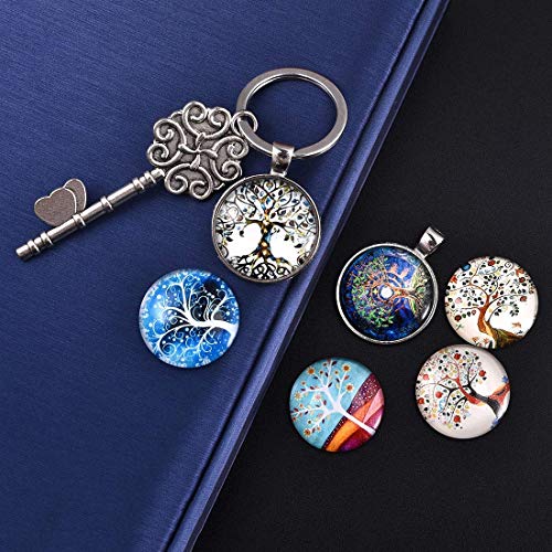 LANBEIDE 90 Pieces- 45 PCS Round Bezel Pendant Trays Sets, with 45 PCS Black Waxed Necklace Cord for Photo Pendant Crafting Jewelry - Thumbnail 7
