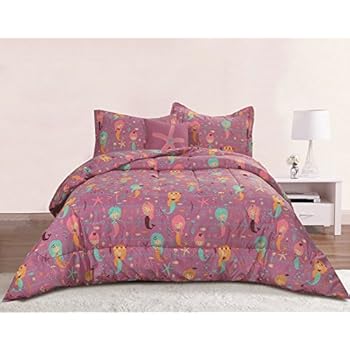 Amazon.com: Mermaid Girls Bedding Twin 3 Piece Comforter