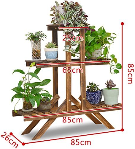 Solid wood flower stand/showy/flower pot/green rose multi-layer floor shelf/bonsai wooden flower racks/balcony living room indoor flower-A