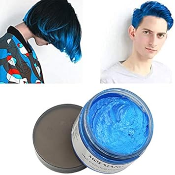 Mofajang Blue Hair Color Wax Natural Hairstyle Wax 4 23 Oz