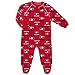 NCAA Georgia Bulldogs Newborn & Infant Raglan Zip Up Coverall, Red, 6-9 Months
