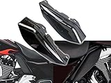 Left & Right Black Mid-Frame Air Heat Deflector Trim for 2009-2017 09-17 Harley Street Glide Tri Electra Road Ultra Classic FLHTCU CVO FLHTCUSE FLHR FLHTCUTG 2012 2013 2014