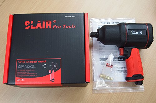 SLAIR 1/2" Composite Twin Hammer Air Impact Wrench Max Torque 1050ft/lb XX-785 - Thumbnail 5