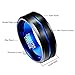 NUNCAD Tungsten Ring for Men Women Wedding Bands 4/6/8/10mm Width Multicolor Available Groove Beveled Edges Engraved I Love You Size 4 to 17