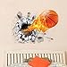 3D Basketball Wall Sticker Decal Living Room Bedroom Decor for Men Teenager Boy Kid Children Baby Room Nursery Wall Art Murals Wallpaper Poster