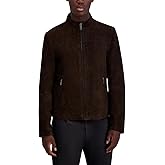 KARL LAGERFELD Men's Outerwear Suede Stand Collar Jacket