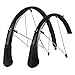 SKS P45 Black Chromoplastic Longboard, Bicycle Fenderset (Tires Sized 700 x 28-37)