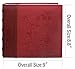 Golden State Art Photo Album holds 4x6 200 Horizontal Pictures with Memo Space, Leather Vintage Cover for Wedding Family Christmas(Red)