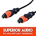 Echogear 10' Digital Optical Audio Toslink Cable - 10 Feet - Perfect for A Soundbar or Audio Video Receiver - ECHO-ACOA10