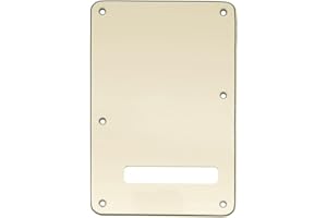 Musiclily 3Ply Strat Back Plate Tremolo Cavity Cover Backplate for Fender US/Mexico Made Standard ST Strat Stratocaster Modern Style Electric Guitar,Cream