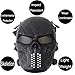 Dopromal Metallic Cosplay Skull Skeletion Airsoft Mask Full Head tactical facemask for CS War BB Game