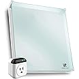 EconoHome Wall Mount Smart Space Heater Panel, WiFi Thermostat, Glass Heat Guard Cover, 400W Convection Heater, For 120 Sqft Room, 120V