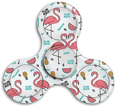 Flamingo Summer Fruits Fidget Spinner Hand Toy Stress Reducer For Work School Class High Speed 360 Triangle Finger For Focus , ADHD Anxiety Autism For Adult Children Kids Men Women Teenager