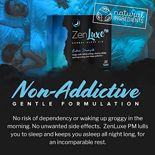 ZenLuxe PM Extra Strength Herbal Sleep Aid Max Efficiency Sleeping