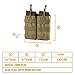 OneTigris Tactical MOLLE Double Open-Top Mag Pouch for AR M4 M16 HK416 magazines (Multicam - 500D Cordura Nylon)