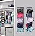 TOP-MAX Hanging Purse Handbag Organizer Clear Hanging Shelf Bag Collection Storage Holder Wardrobe Closet Space Saving Fabric Grey 10 Pockets