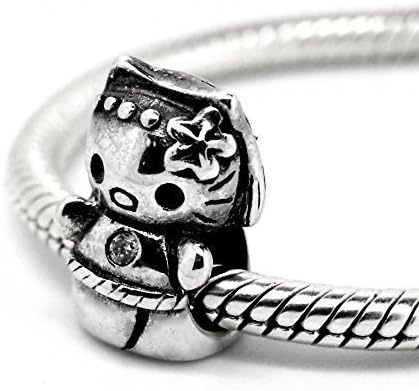 Moondrops Hello Kitty - Princess - Kitten - Cat - 925 Sterling Silver Charm Bead - European