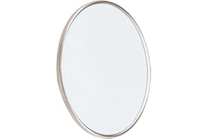 Qudinip 30X Magnifying Mirror, 6 Inch Round Makeup Mirror with 3 Suction Cups, Wall - Mounted Mirror for Makeup Eyebrow Trimm