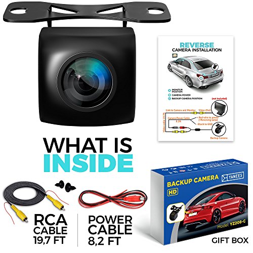 Yanees Backup Camera Night Vision HD 1080p Car Rear View Parking Camera Best 170° Wide