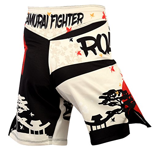 Roar Boxing Mixed Martial Arts MMA Cage Fighting Shorts BJJ Grappling No GI Wear (Samurai, XLarge)