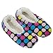 4pk Women's Warm & Cozy Feet Fuzzy Slippers Non-Slip Lined Socks Booties Indoor, M/L (7-9), Multicolor