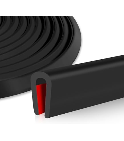 Screen Door Black U Shape Edge Trim Medium Size - 15 Feet PVC With-929558