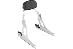 HARVARDS CHROME Detachable Backrest Sissy Bar for Harley 06-17 DYNA STREET BOB FXD FXDB FXDL FXDLS, CHOPPED STYLE,Chrome Finished