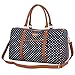 BAOSHA HB-25 Cute Lady Women Canvas Travel Bag Weekender Overnight Bag Carry-on Duffel Tote Bag (Blue Dot)