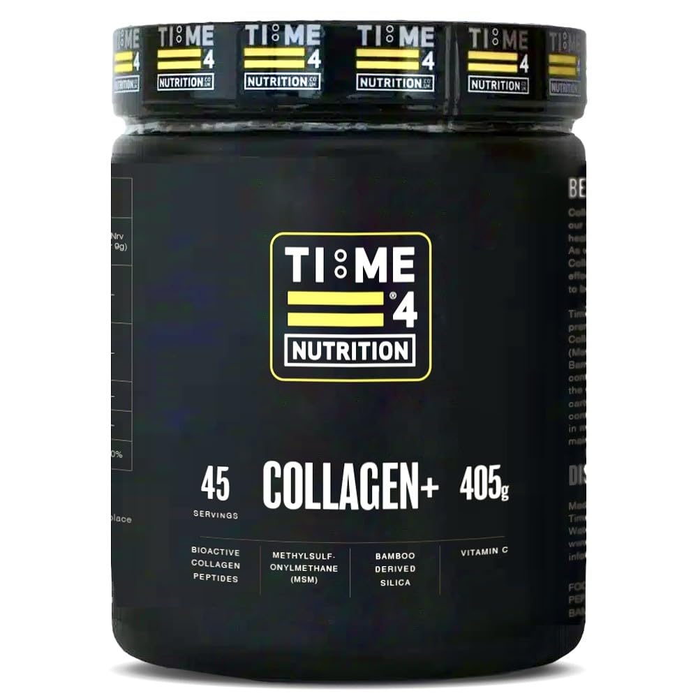 Time 4 Collagen + 45 Servings – Pure Hydrolysed Collagen Powder for Women & Men, MSM, Silica from Bamboo & Vitamin C – Collagen Protein Powder for Joint Care, Bones, Hair, Nails, Skin & Wrinkles