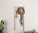 RISEON Boho Rustic Wood Macrame Floating Hanging Wall Display Shelf Organizer Hanger