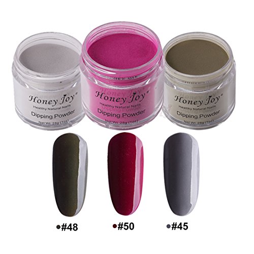 3pcs 28g/Box Multi Colorful Dipping Powder Without Lamp Cure Nails Dip Powder Summer Gel Nail Color Powder Natural Dry (45-48-50)