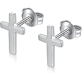 Han han 925 Sterling Silver Cross Earrings for Women and Men
