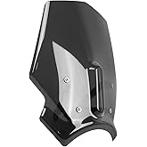 WORLDMOTOP Motorcycle Windscreen Windshield Front Deflector Fairing Replacement for Honda CB650R CB 650R 2024 2025 PC Windscreen Double Bubble (Black)