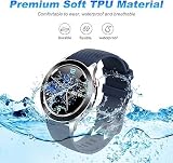 Wownadu 18mm Silicone Watch Strap Navy Blue for Garmin Vivoactive 4S, Venu 3S/2S view 4