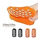 (4PC) Moisturizing Socks,Heel Spa Socks, Soft Gel Socks Inner Lining Infused with Essential Oils and Lotions -Best for Cracked Heel,Rough Calluses,Soften Dry feet/for Women & Men. (Black & Orange)
