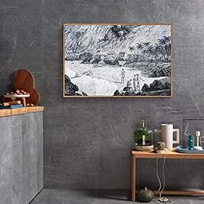 Floating Framed for Living Room Bedroom Black and...