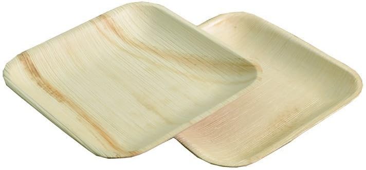 Areca Leaf Plate - Disposable Plate - Natural and Biodegradable Plate - Square Plate 7 * 7 inches (Pack of 25)