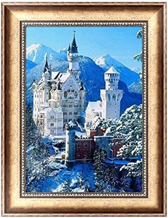 JUA PORROR White Building DIY 5D Diamond Embroidery Painting Cross Stitch Home Wall Decor