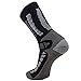 Pure Athlete Kids Ski Socks - Merino Wool OTC Winter Skiing Sock for Boys Girls (1 Pair - Black/Grey, Small-Medium)