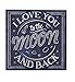 Gift Craft I Love You to The Moon Wall Plaque Chalkboard