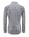 Emiqude Men's 100% Cotton Slim Fit Long Sleeve Plaid Button Down Dress Shirt