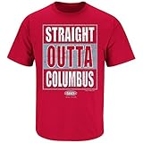 Ohio State Football Fans. Straight Outta Columbus. Scarlet Red T Shirt (Sm-5X)