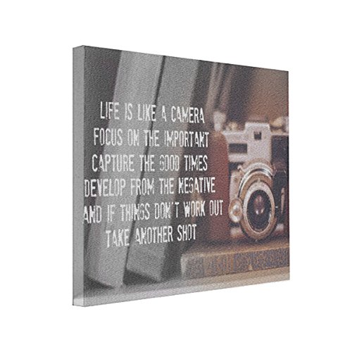 MysteriousZone-Wall-Art-Quote-Life-is-Like-A-Camera-10x8-Canvas-Print